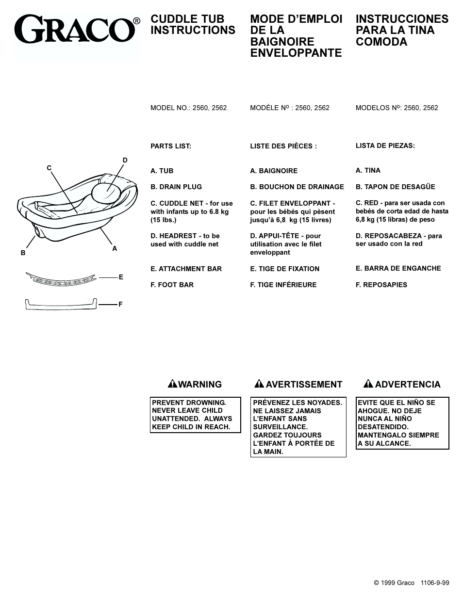 Graco 2560 User Manual | 8 pages