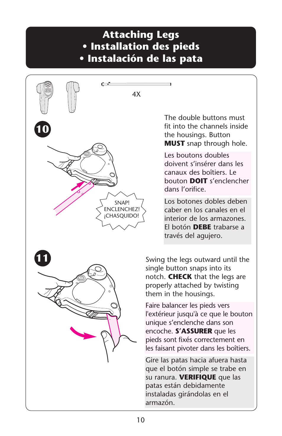 Graco Baby Einstein ISPS037AB 11/05 User Manual | Page 10 / 44