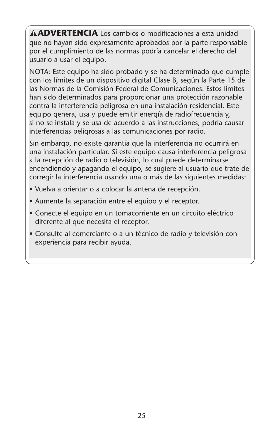 Advertencia | Graco Baby Einstein ISPS037AB 11/05 User Manual | Page 25 / 44