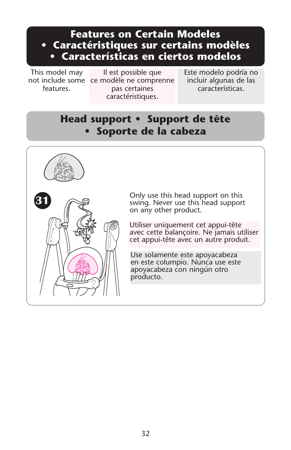 Graco Baby Einstein ISPS037AB 11/05 User Manual | Page 32 / 44