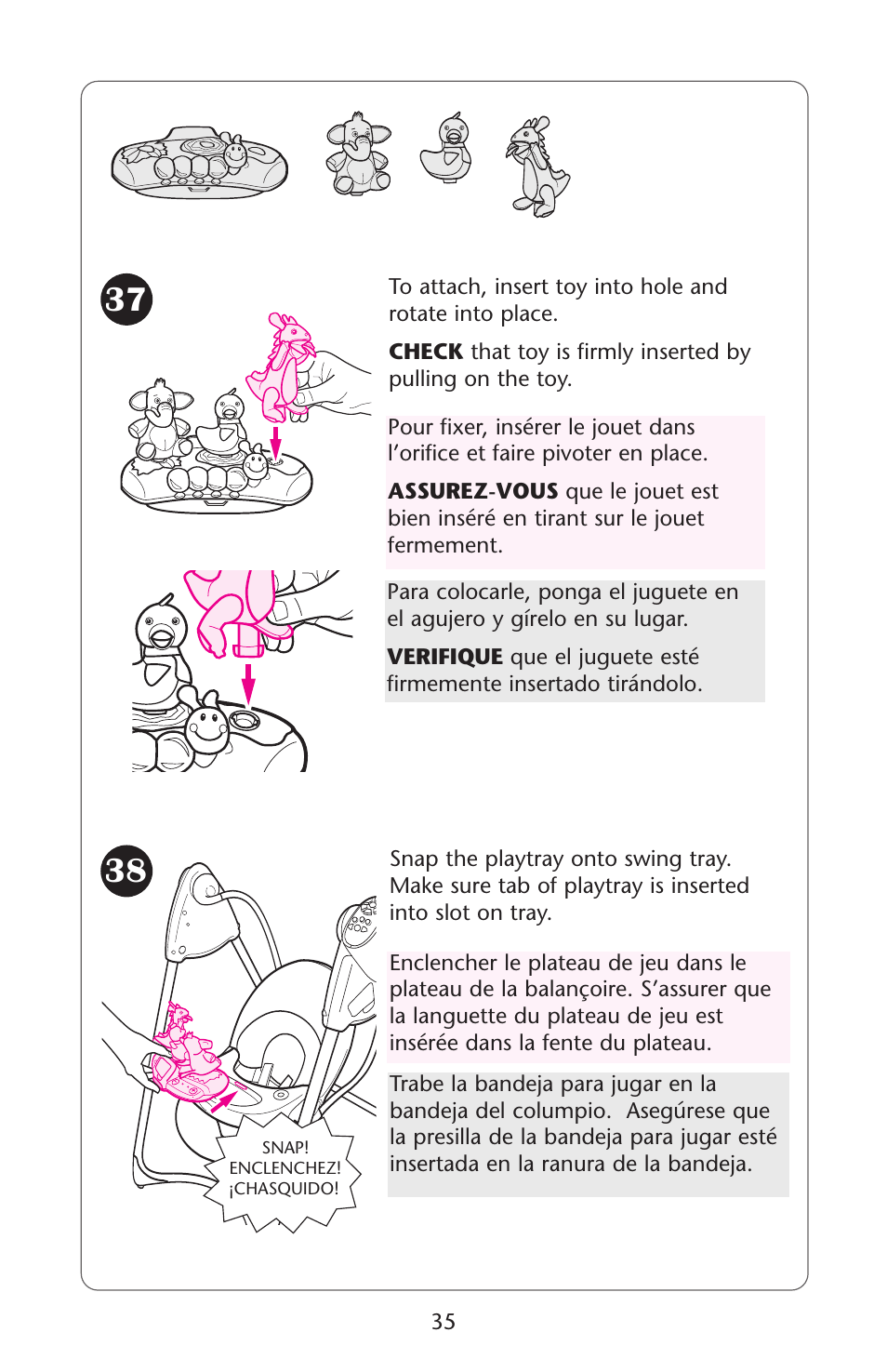 Graco Baby Einstein ISPS037AB 11/05 User Manual | Page 35 / 44