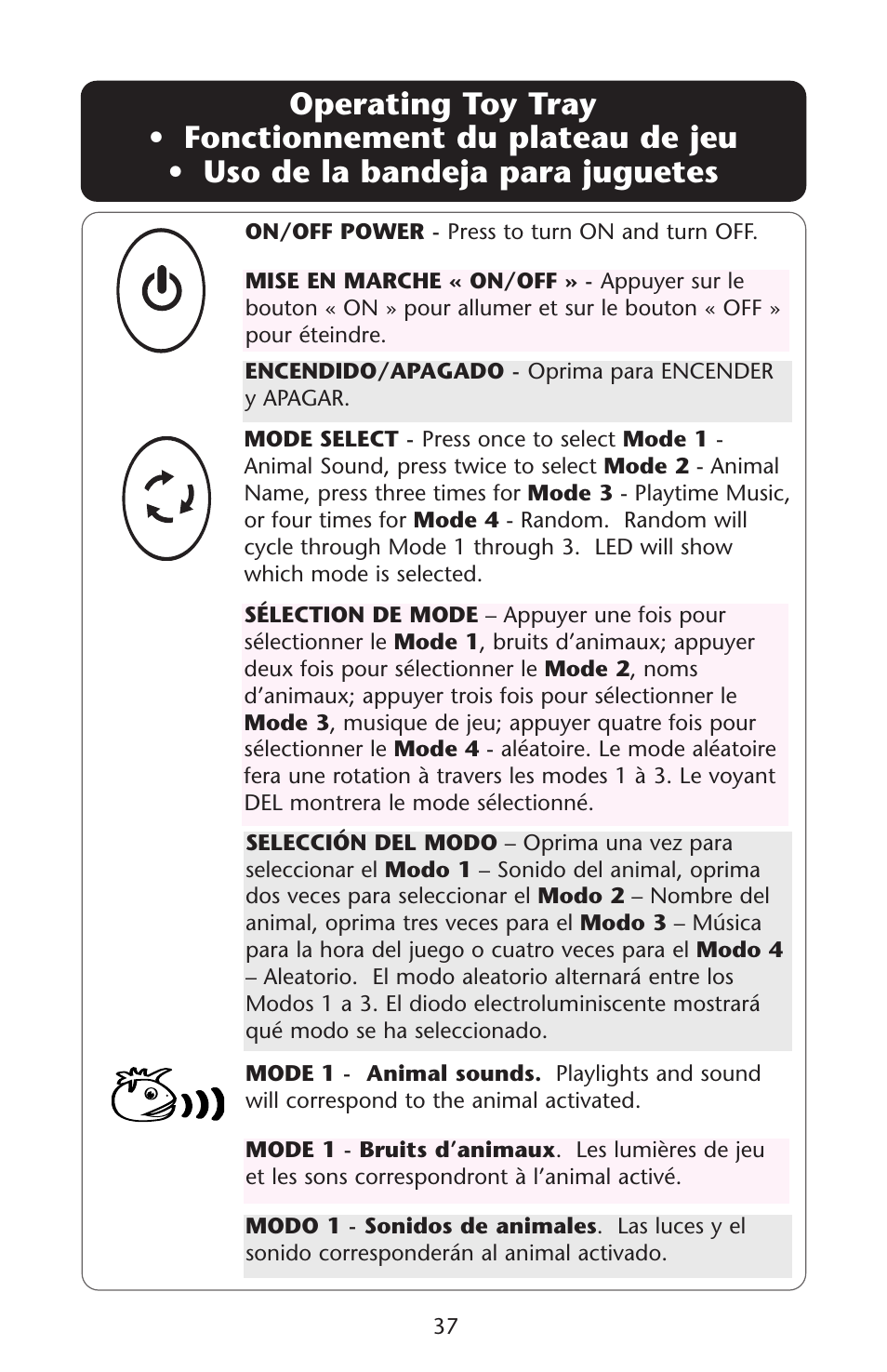 Graco Baby Einstein ISPS037AB 11/05 User Manual | Page 37 / 44