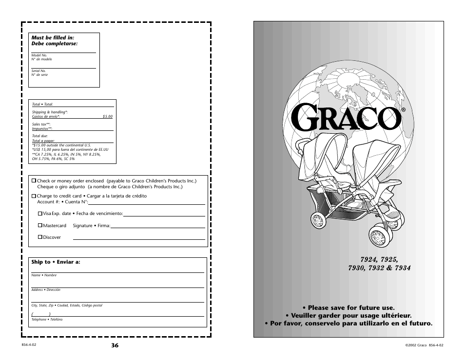 Graco 7934 User Manual | 36 pages