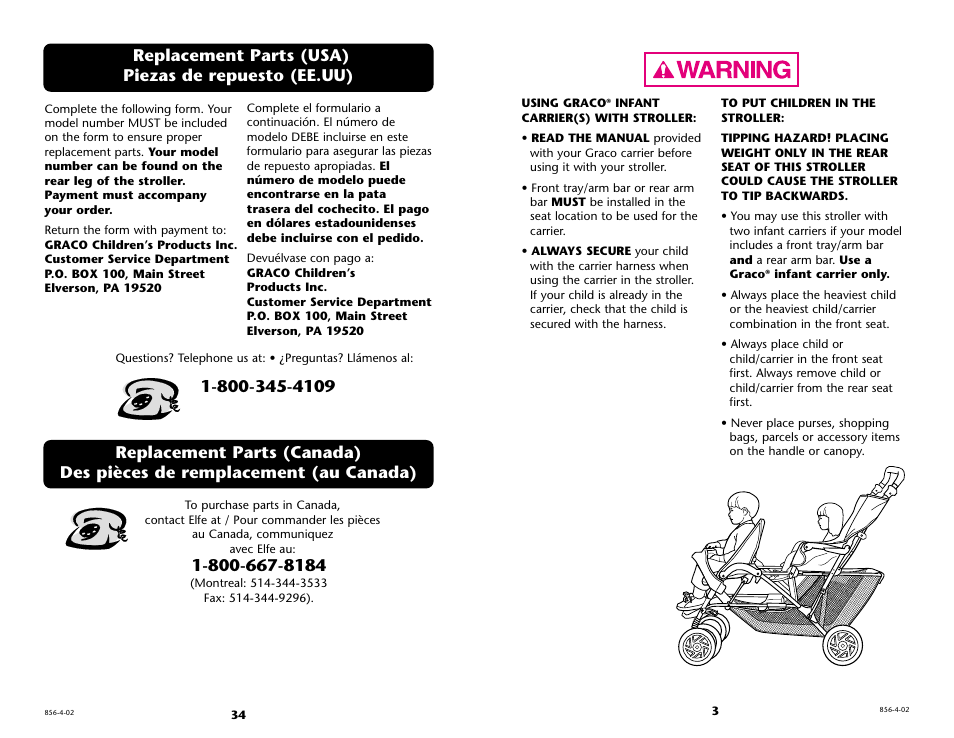 Graco 7934 User Manual | Page 34 / 36