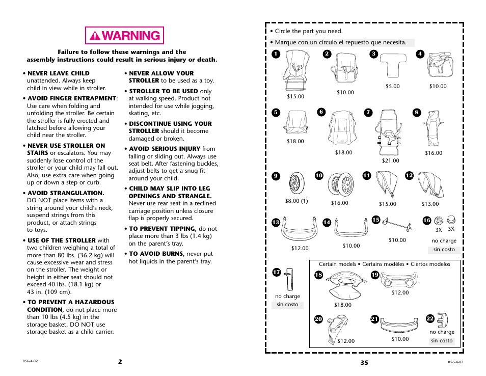 Graco 7934 User Manual | Page 35 / 36