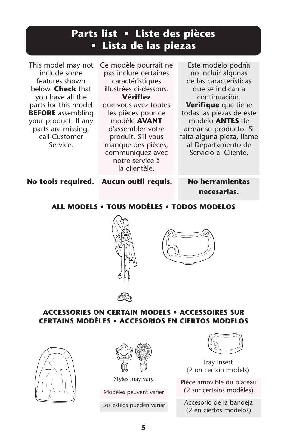 Graco CONTEMPO ISPH015AC User Manual | Page 5 / 24