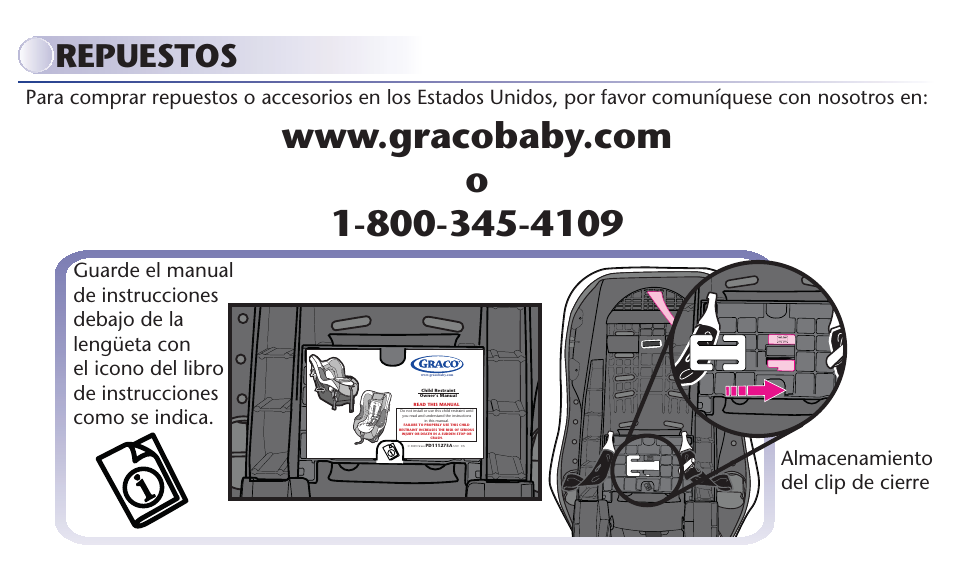 Repuestos, 0ara | Graco MY RIDE 65 User Manual | Page 104 / 104