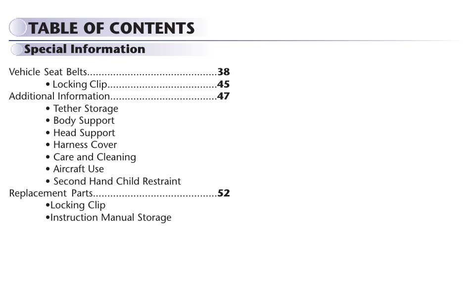 Graco MY RIDE 65 User Manual | Page 3 / 104