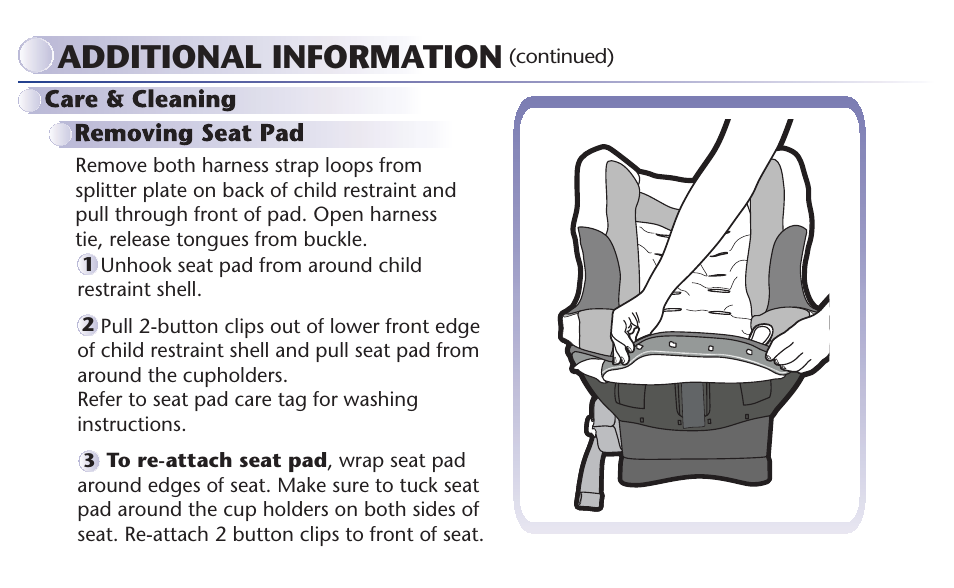 Additional information | Graco MY RIDE 65 User Manual | Page 50 / 104