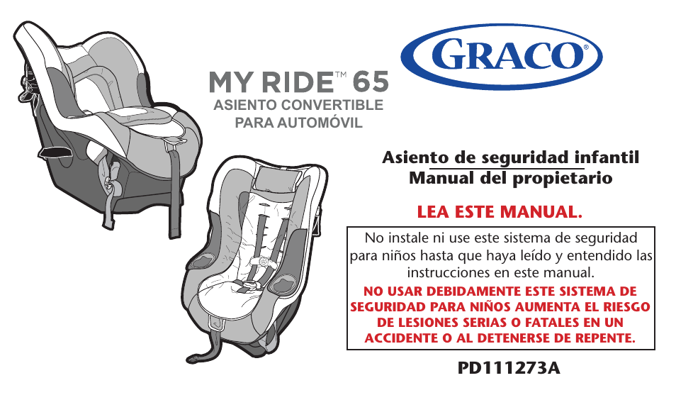 Graco MY RIDE 65 User Manual | Page 53 / 104