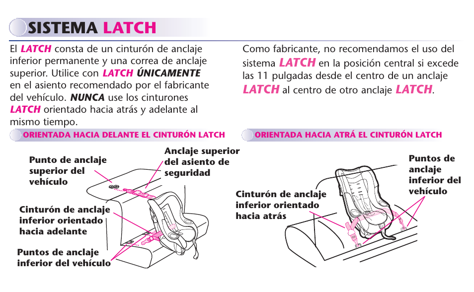 Sistema latch | Graco MY RIDE 65 User Manual | Page 64 / 104