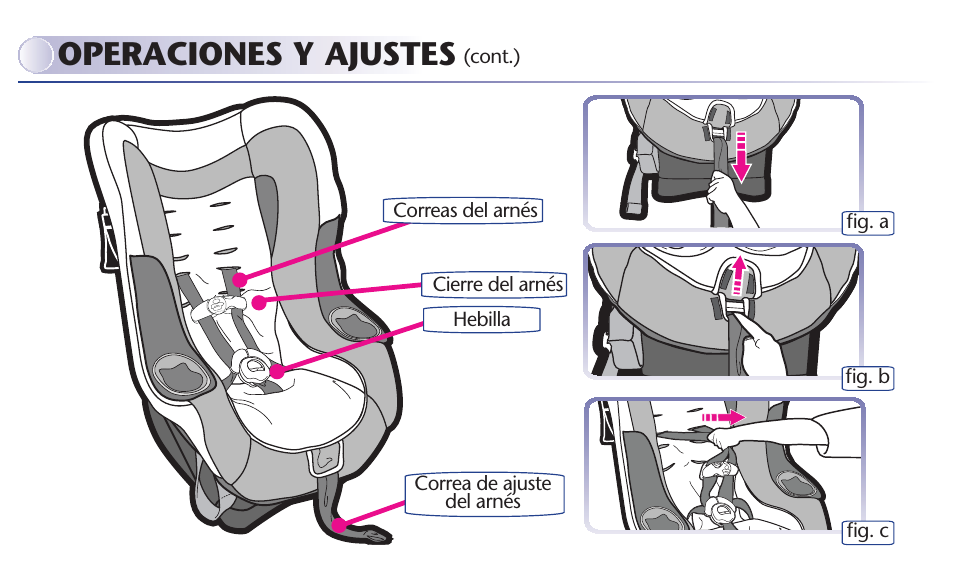 Operaciones y ajustes | Graco MY RIDE 65 User Manual | Page 81 / 104