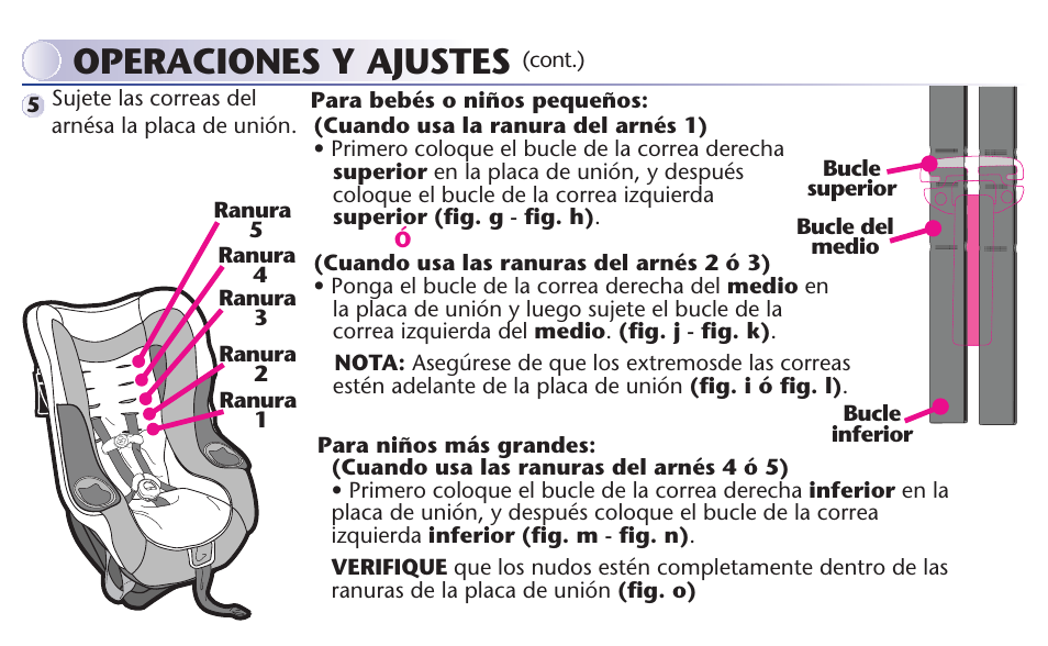 Operaciones y ajustes | Graco MY RIDE 65 User Manual | Page 86 / 104