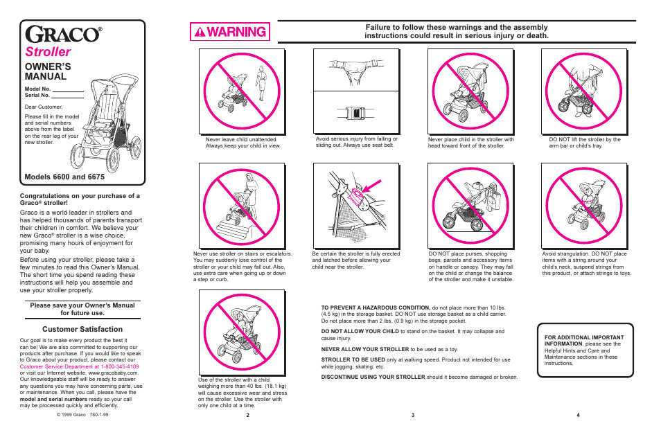 Graco 6675 User Manual | 4 pages