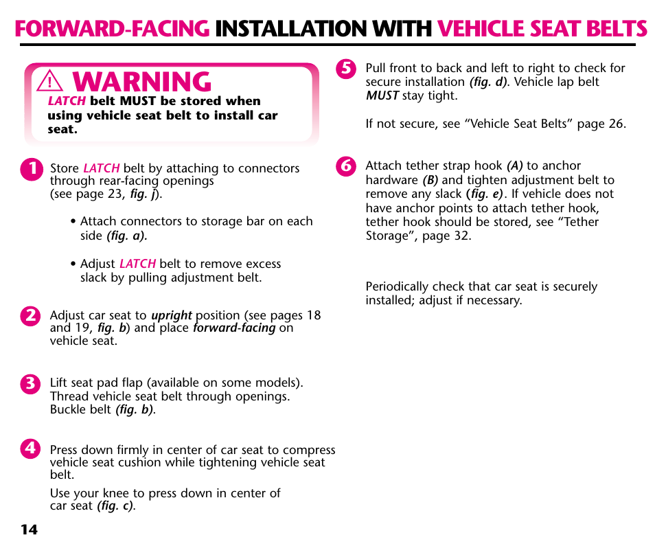 Warning | Graco ISPC001BA User Manual | Page 16 / 80