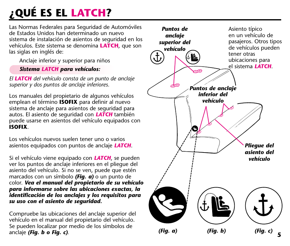 Qué es el latch | Graco ISPC001BA User Manual | Page 47 / 80
