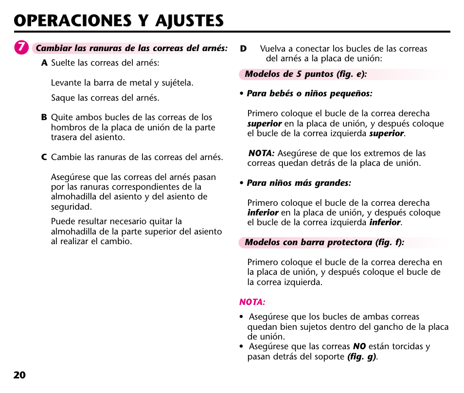 Operaciones y ajustes | Graco ISPC001BA User Manual | Page 62 / 80