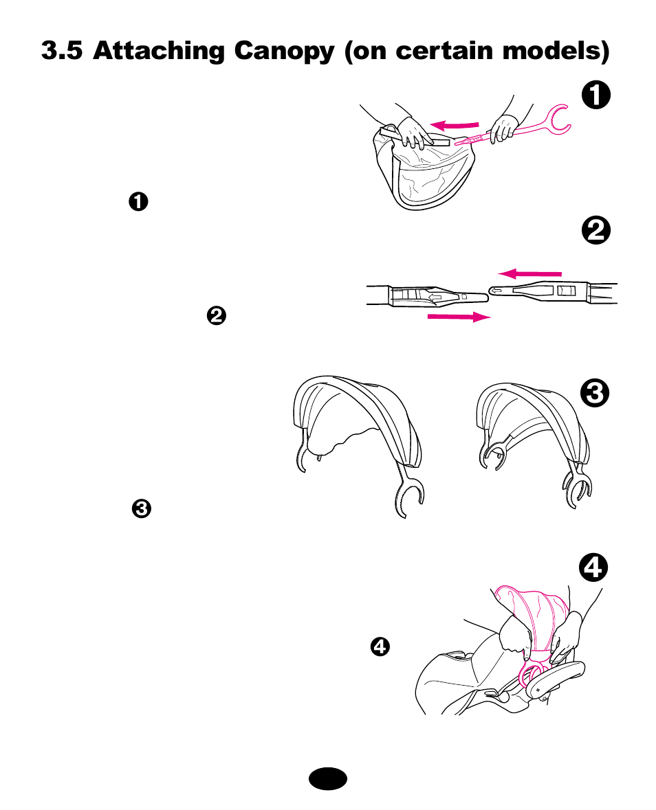 5 attaching canopy (on certain models) | Graco ISPC089BA User Manual | Page 14 / 90