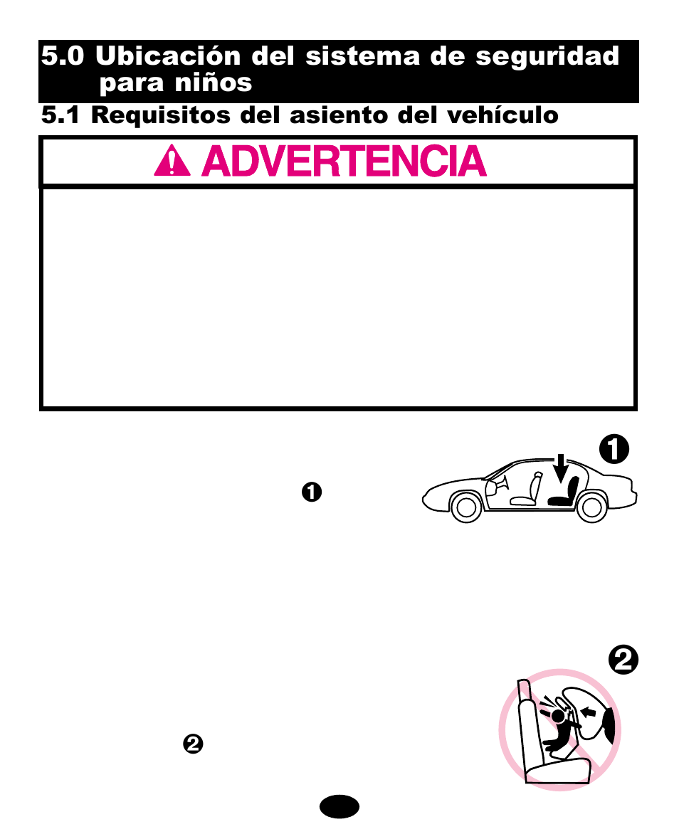 0 ubicación del sistema de seguridad para niños | Graco ISPC089BA User Manual | Page 65 / 90