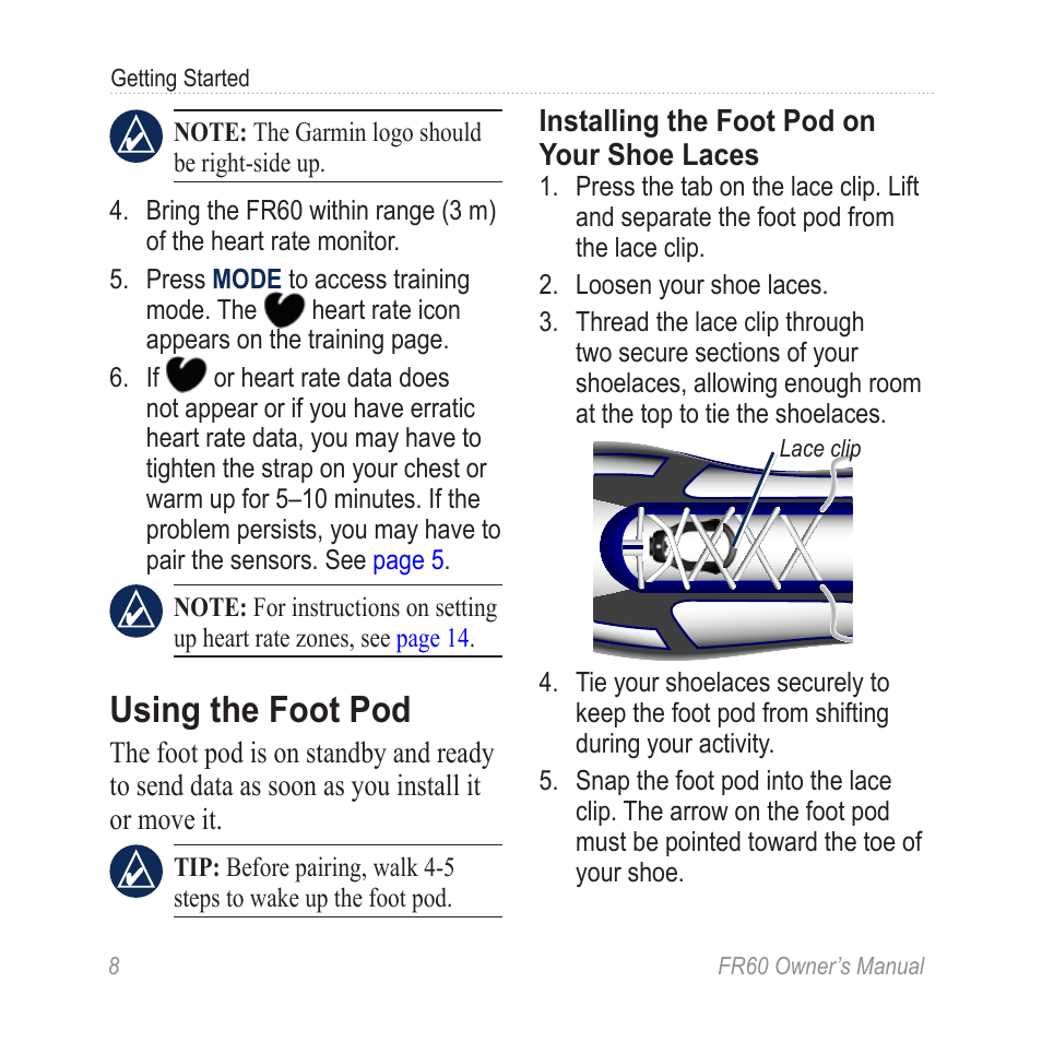 Using the foot pod | Graco FR60 User Manual | Page 14 / 48