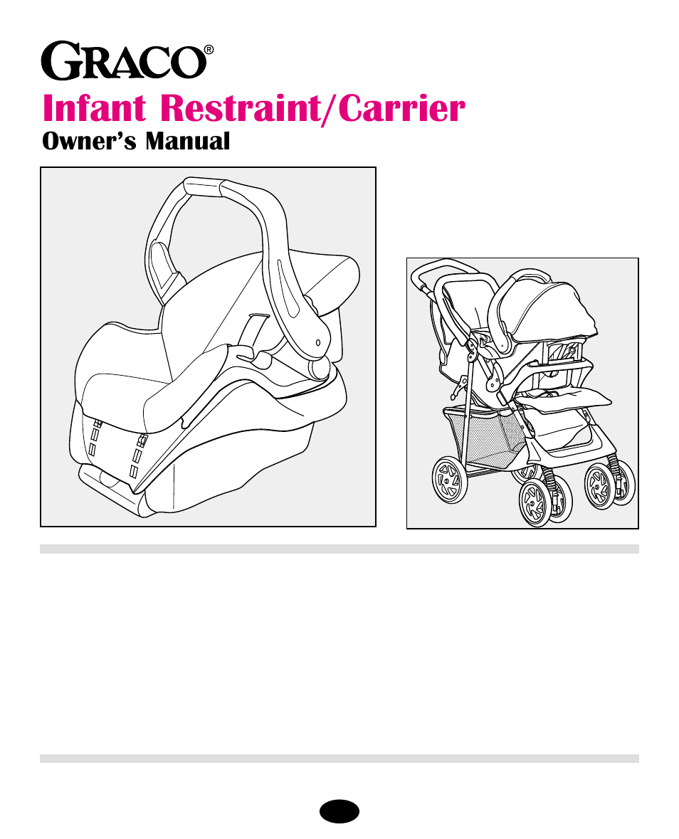 Infant restraint/carrier, Owner’s manual | Graco 446-4-02 User Manual | Page 33 / 120