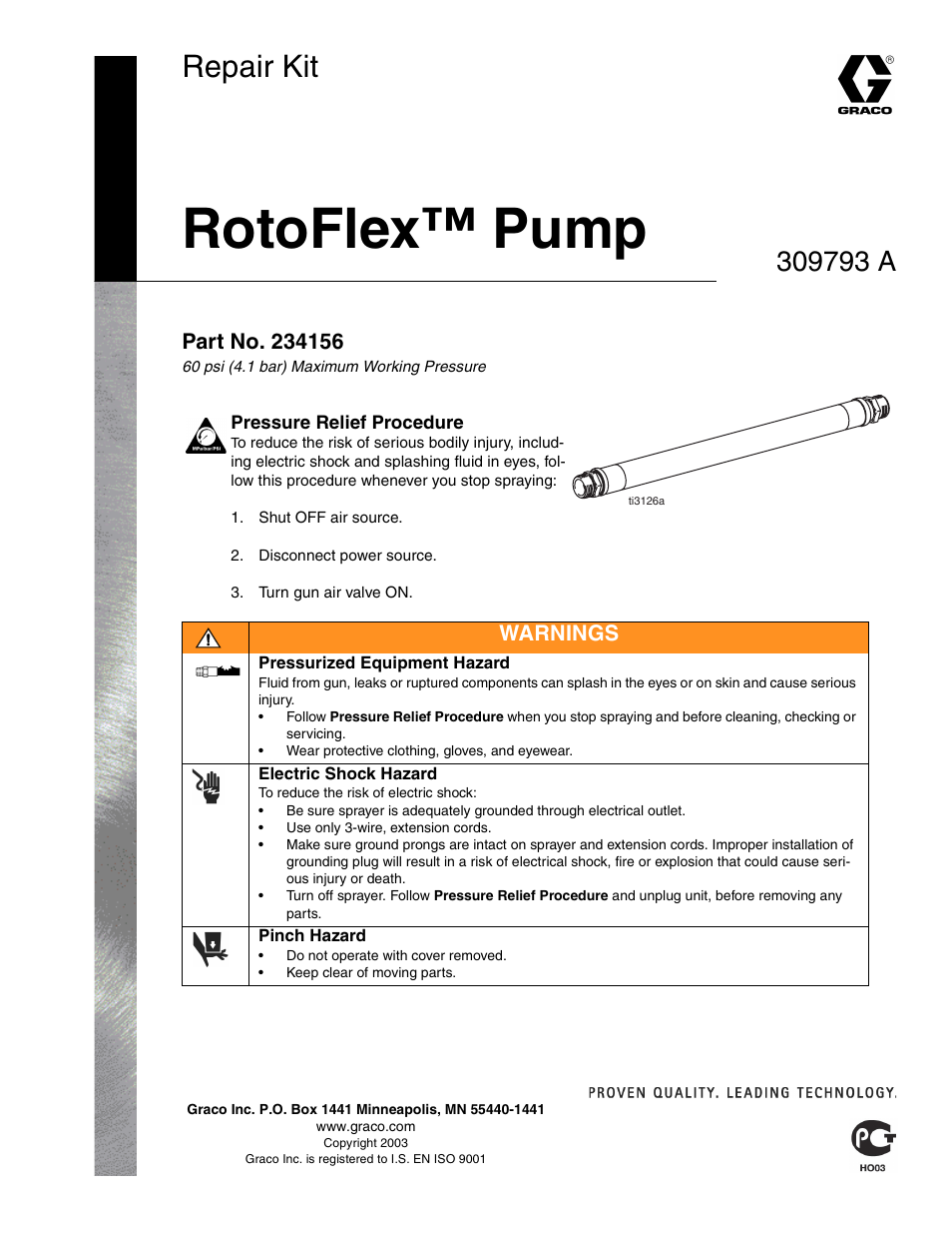 Graco ROTOFLEX 309793 A User Manual | 4 pages