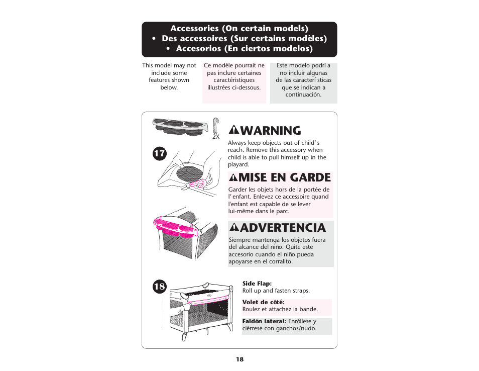 Warning, Advertencia, Mise en garde | Graco ISPP064AC User Manual | Page 18 / 44