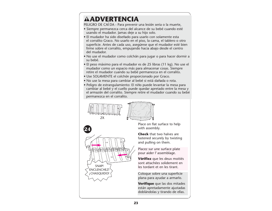 Advertencia | Graco ISPP064AC User Manual | Page 23 / 44