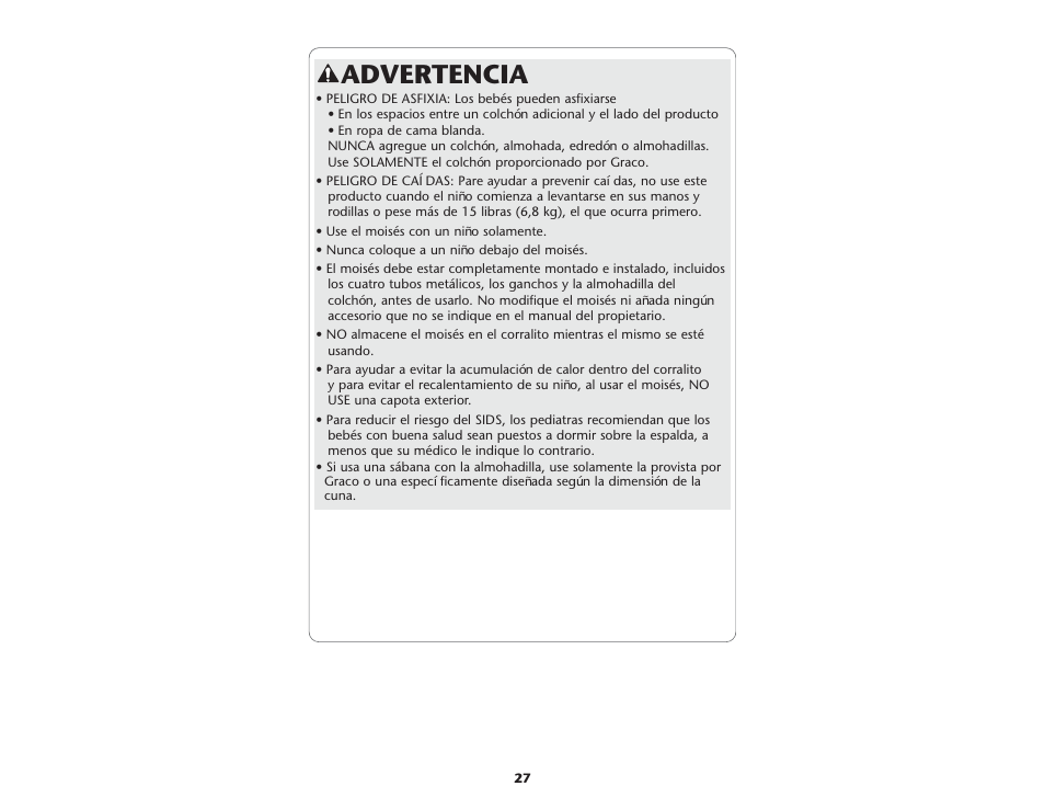 Advertencia | Graco ISPP064AC User Manual | Page 27 / 44