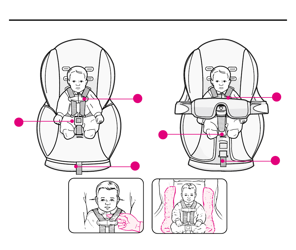 Point models overhead shield models, Placing child in car seat | Graco ISPC008BA 08/02 User Manual | Page 19 / 80