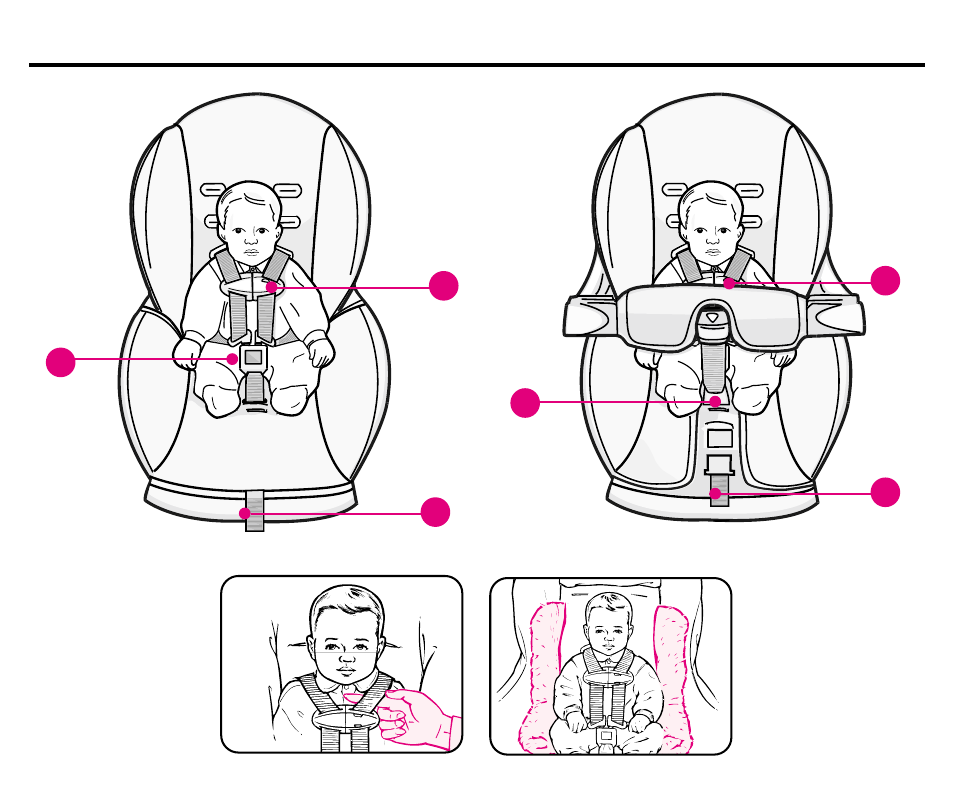 Colocar al niño en el asiento de seguridad | Graco ISPC008BA 08/02 User Manual | Page 59 / 80