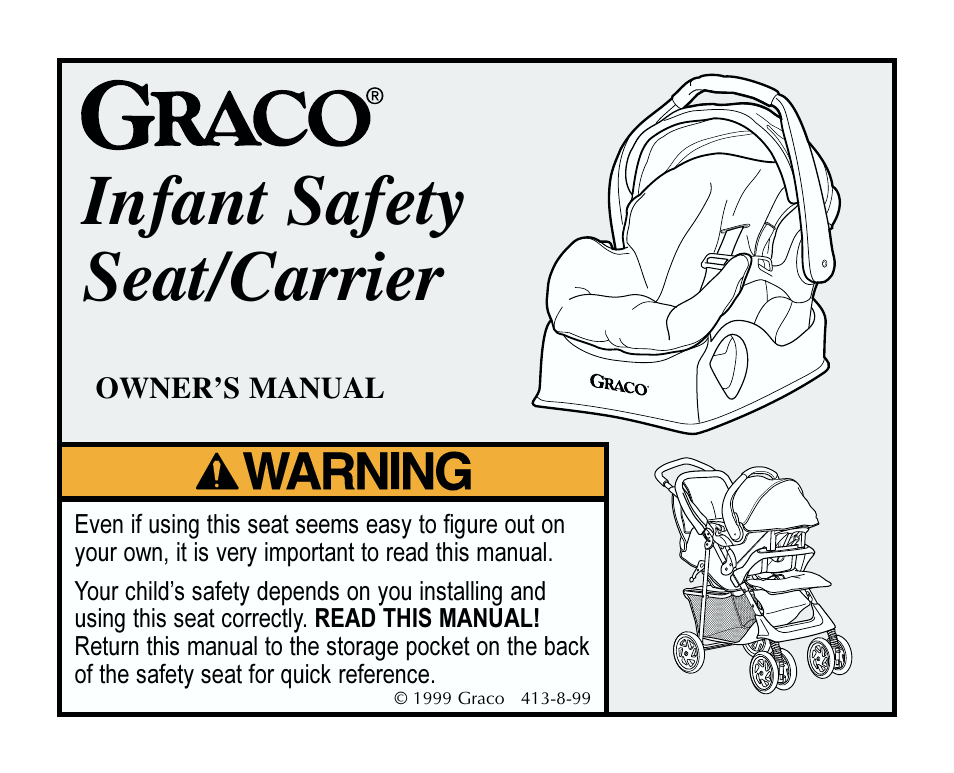 Infant safety seat/carrier | Graco 13785-7-00 User Manual | Page 5 / 66