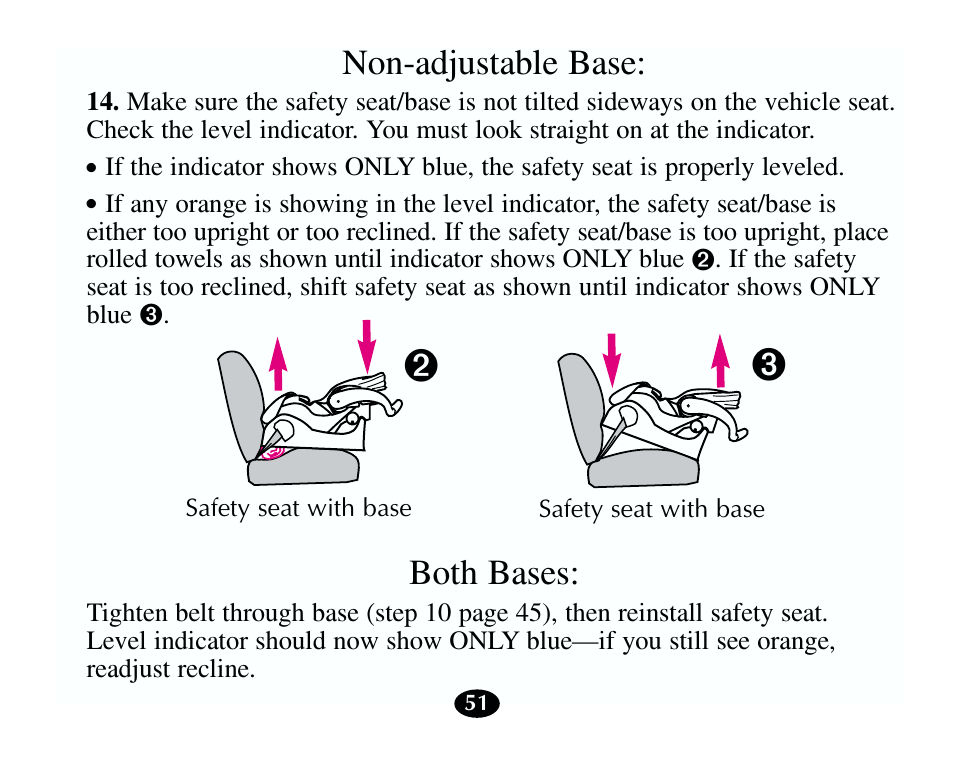 Non-adjustable base, Both bases | Graco 13785-7-00 User Manual | Page 55 / 66