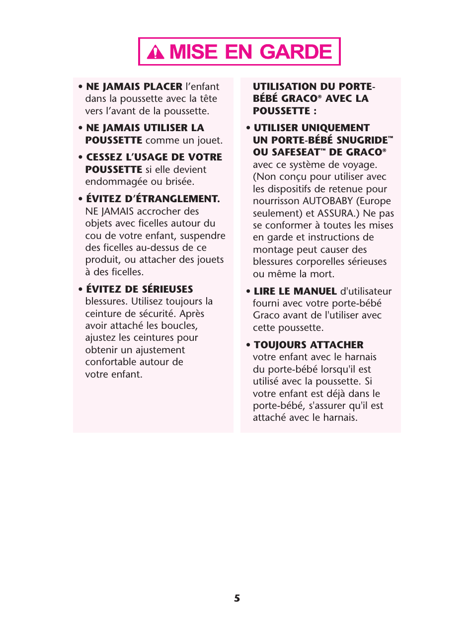 Graco 1757978 User Manual | Page 5 / 112
