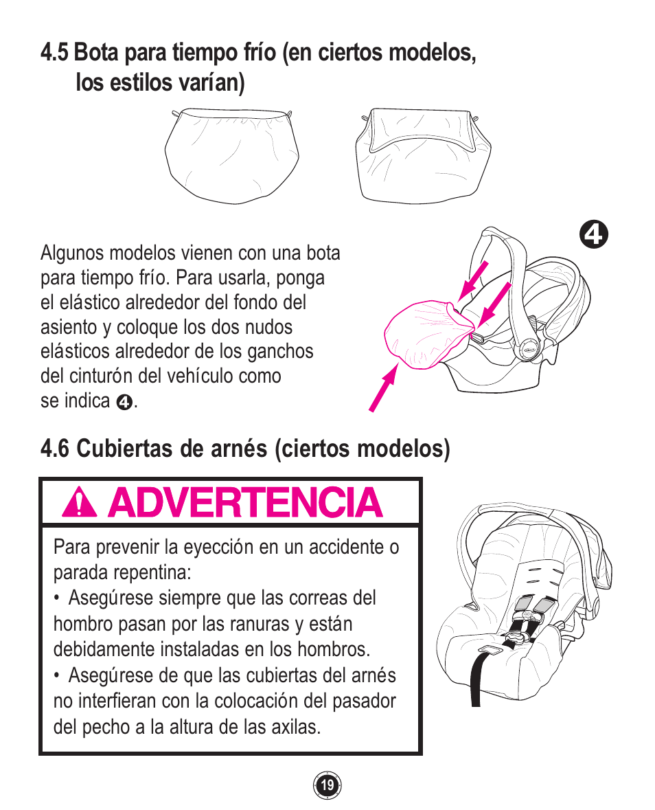 6 cubiertas de arnés (ciertos modelos) | Graco PD108602A User Manual | Page 107 / 132