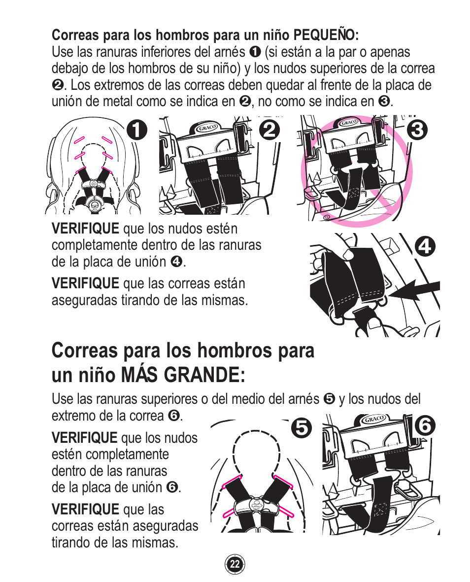 Correas para los hombros para un niño más grande | Graco PD108602A User Manual | Page 110 / 132