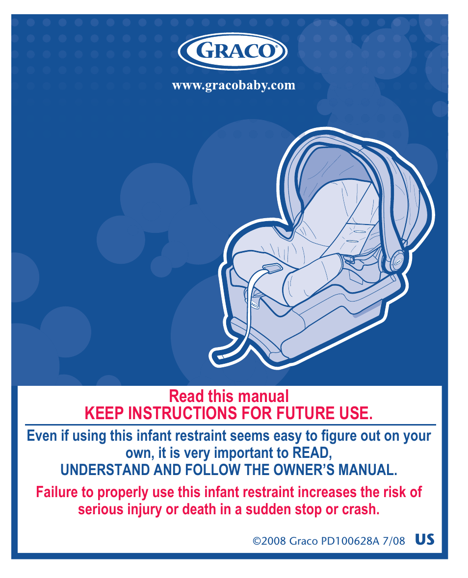 Read this manual keep instructions for future use | Graco PD108602A User Manual | Page 45 / 132