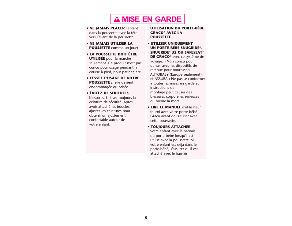 Graco PD108602A User Manual | Page 5 / 132