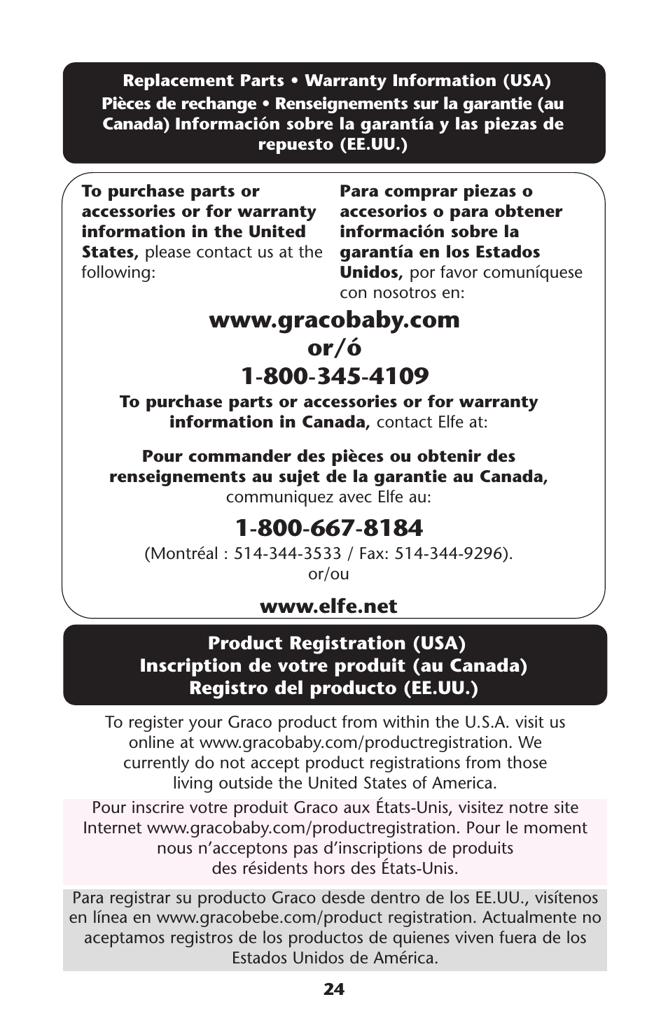 Graco Contempo User Manual | Page 24 / 24