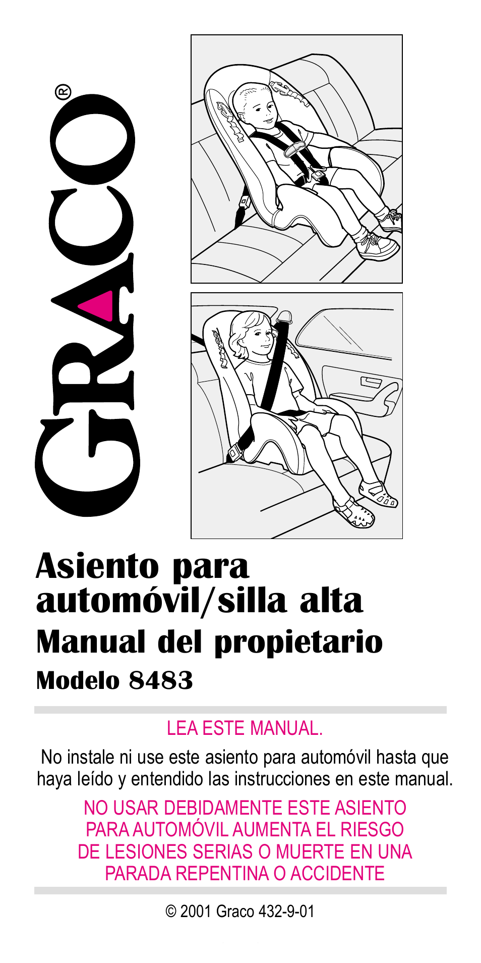 Asiento para automóvil/silla alta, Manual del propietario, Modelo 8483 | Graco 8483 User Manual | Page 35 / 68