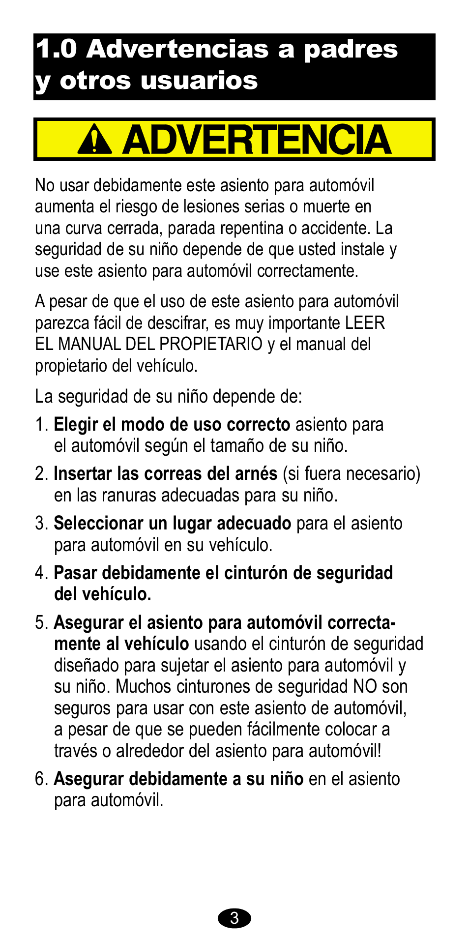 0 advertencias a padres y otros usuarios | Graco 8483 User Manual | Page 37 / 68