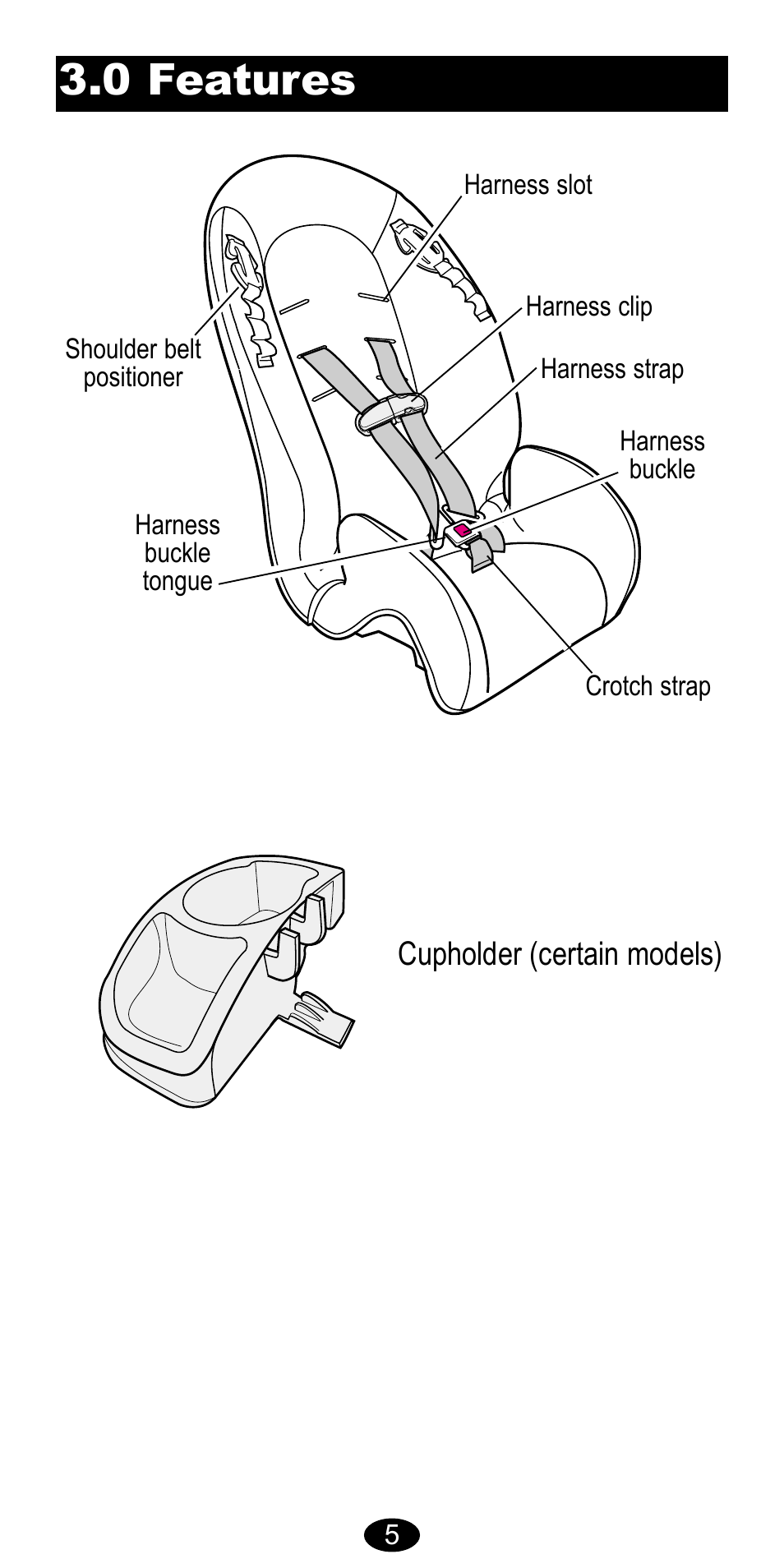 0 features | Graco 8483 User Manual | Page 5 / 68