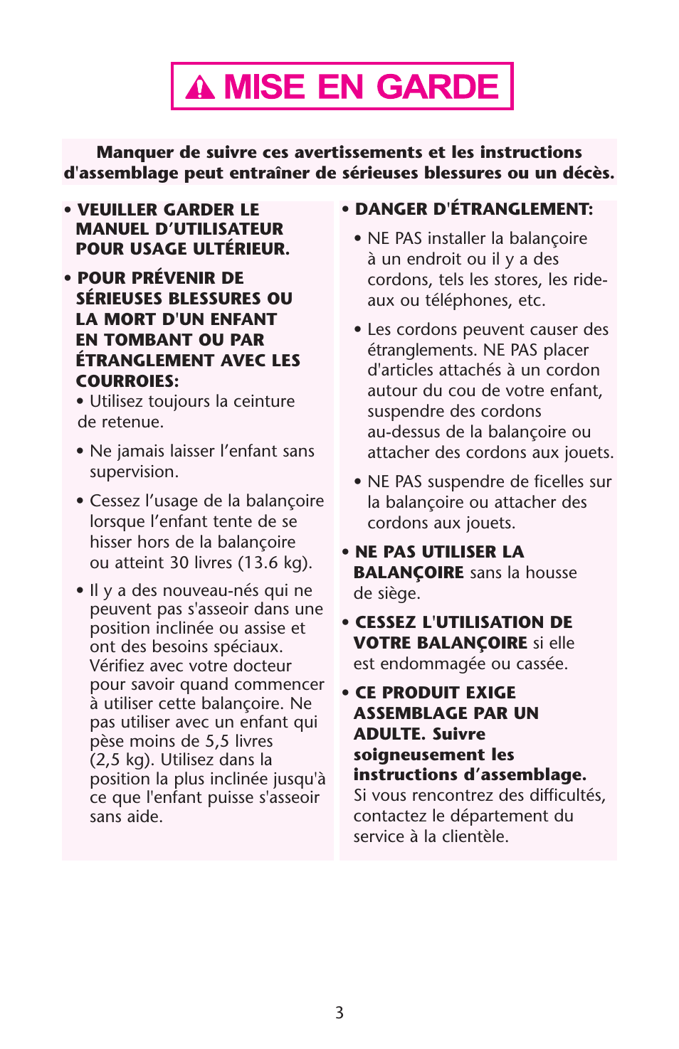 Graco 1C06WYN User Manual | Page 3 / 40