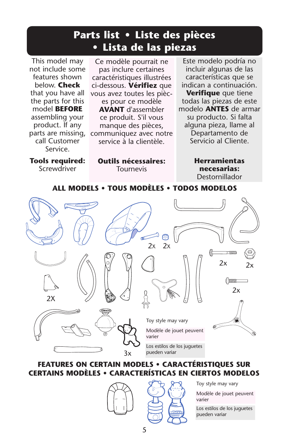 Graco 1C06WYN User Manual | Page 5 / 40