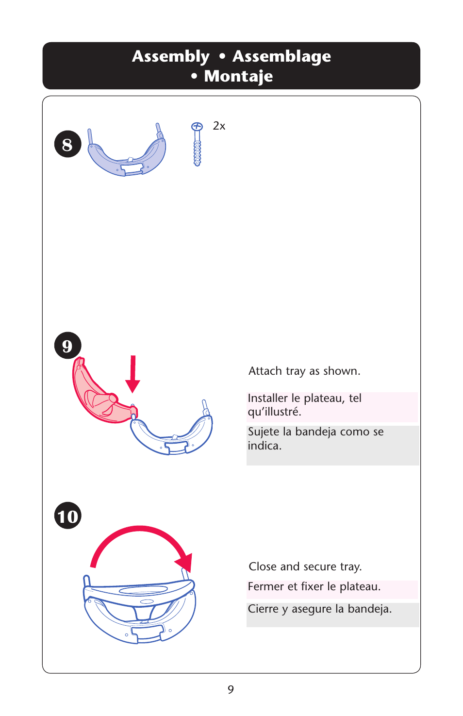 Assembly • assemblage • montaje | Graco 1C06WYN User Manual | Page 9 / 40