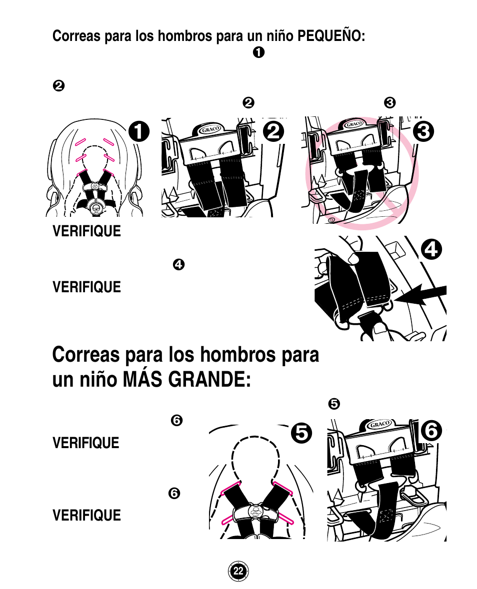 Correas para los hombros para un niño más grande | Graco ISPA162AB User Manual | Page 106 / 128