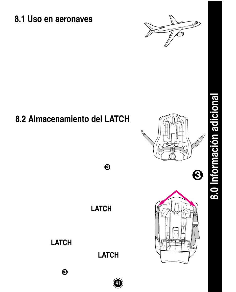 0 inf ormación adicional, 1 uso en aeronaves, 2 almacenamiento del latch | Graco ISPA162AB User Manual | Page 125 / 128
