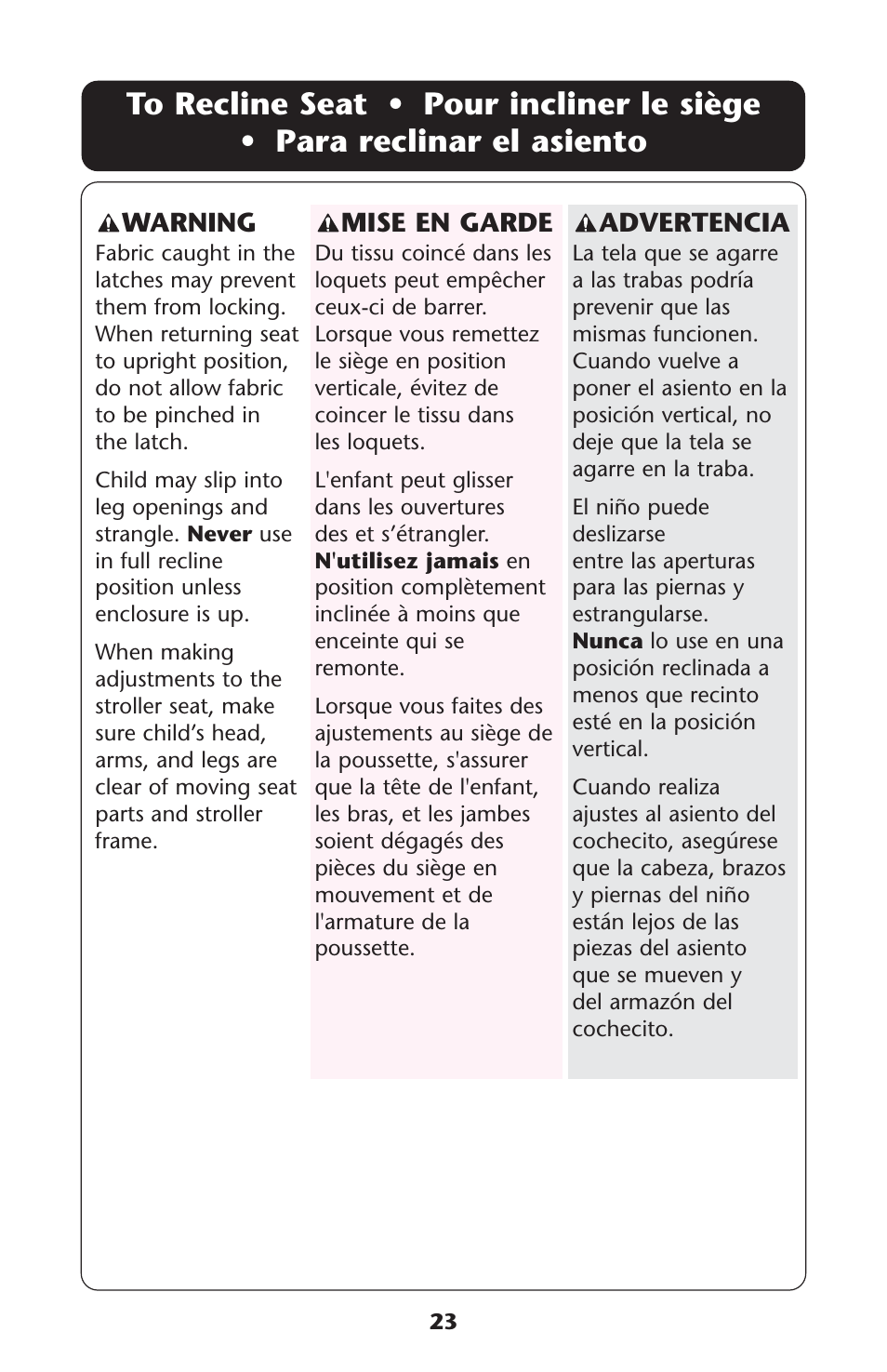 Graco ISPA162AB User Manual | Page 23 / 128