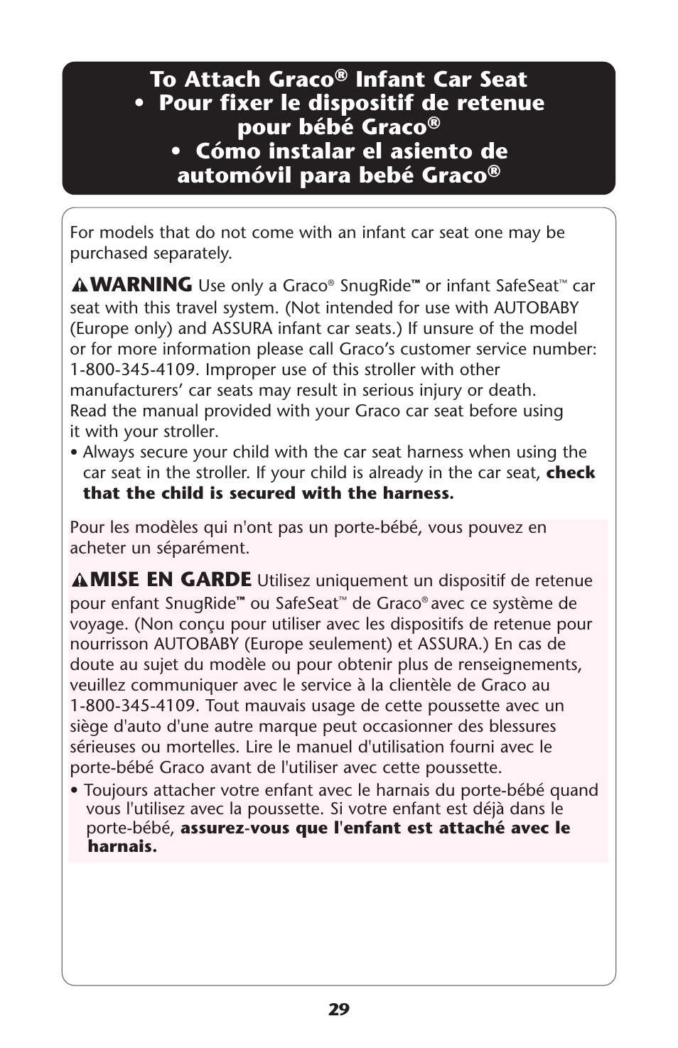 Mise en garde, Warning | Graco ISPA162AB User Manual | Page 29 / 128