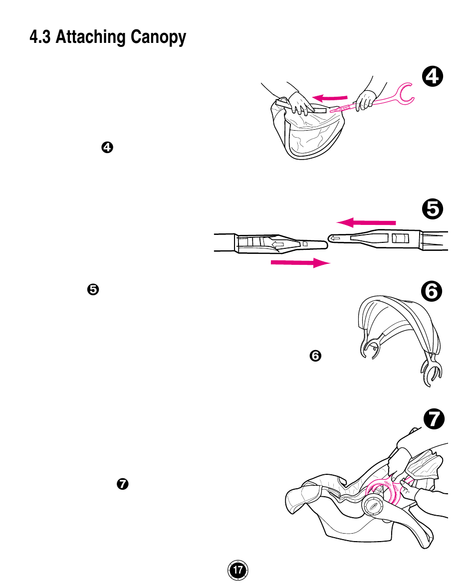 3 attaching canopy | Graco ISPA162AB User Manual | Page 57 / 128